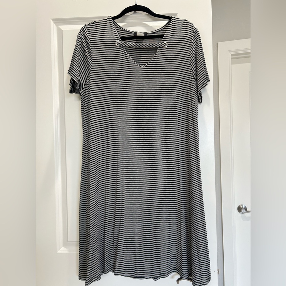 NWOT Espresso Striped Swing Dress